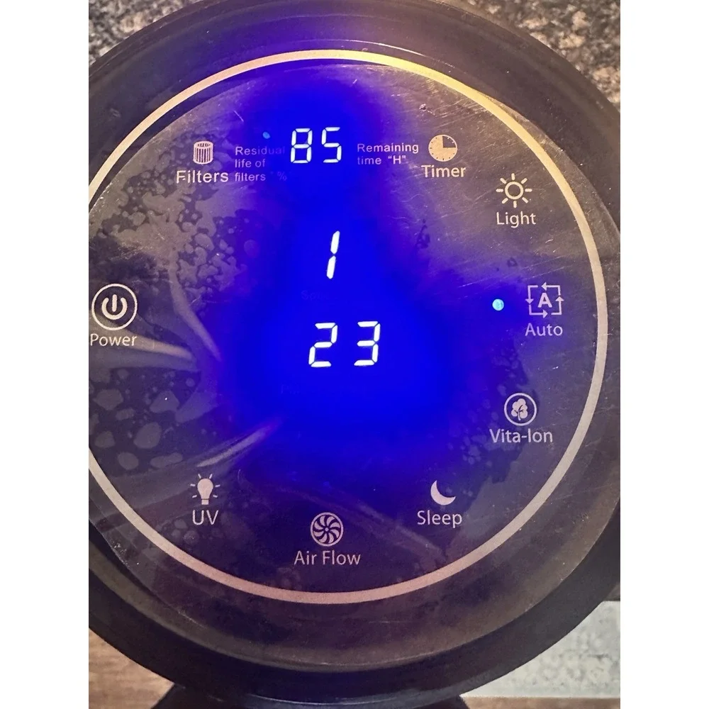 SilverOnyx 5 Speed Large‎ Room Air Purifier - Black 500' Room Hepa Coverage
